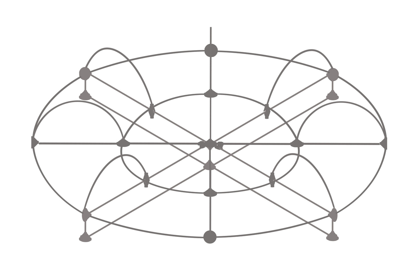 Wreath 140cm With Lights Warm White