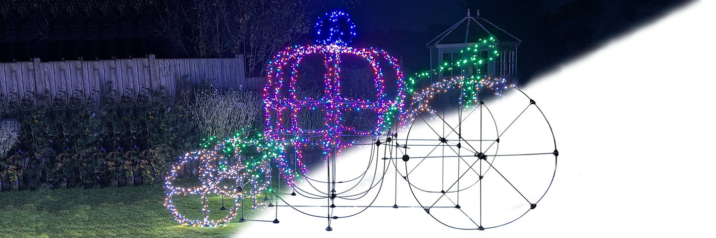 Deluxe Sleigh & 1 Pair Reindeer With Lights (RA) to Full Kit With Lights Upgrade Pack