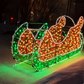 Santa's Sleigh  Kit With Red and Warm white Mix Lights (Green Runners)