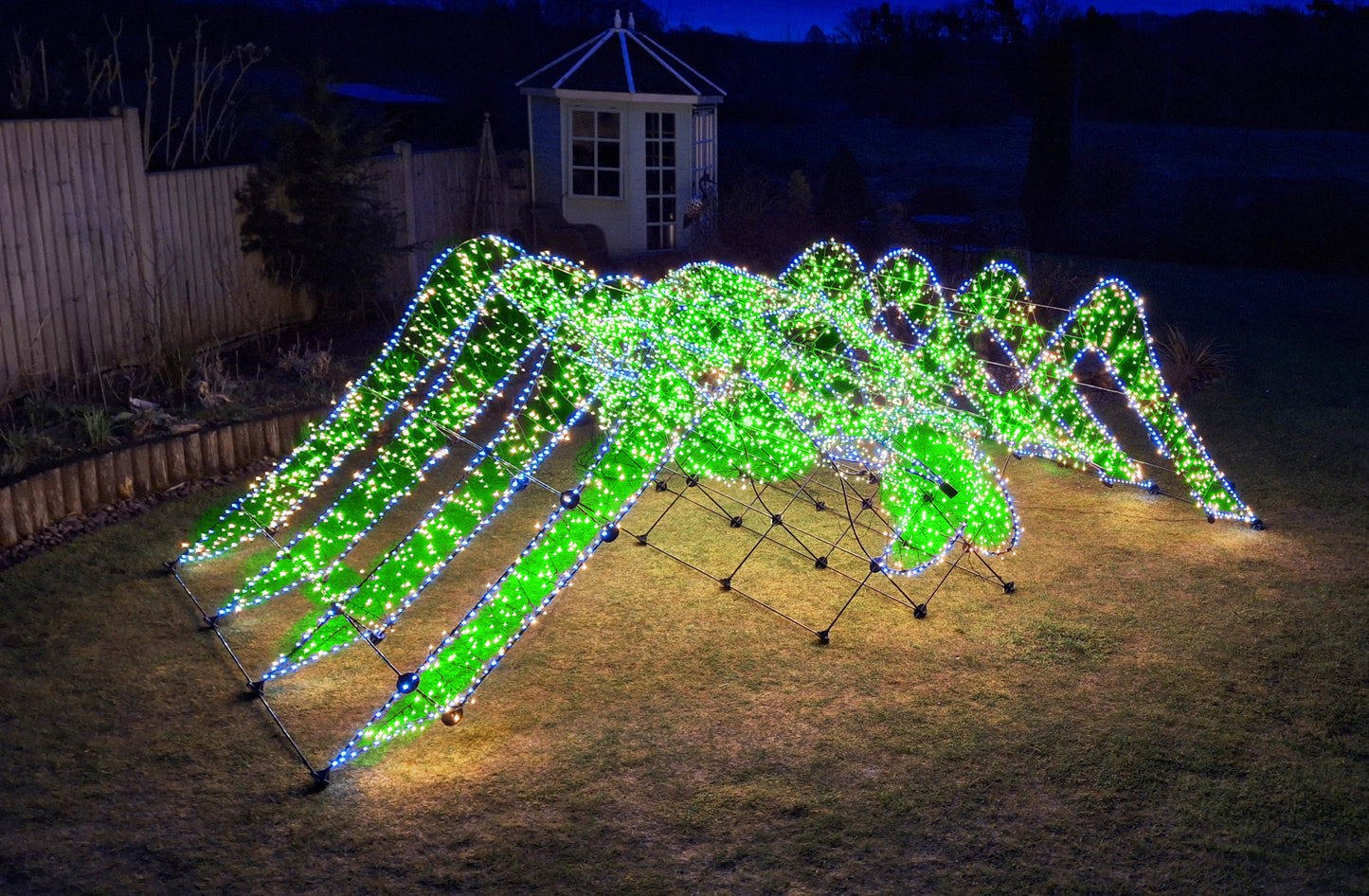 5mtr Spider Halloween Individual Kit With Lights GREEN