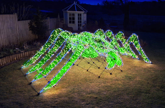 5mtr Spider Halloween Individual Kit With Lights GREEN