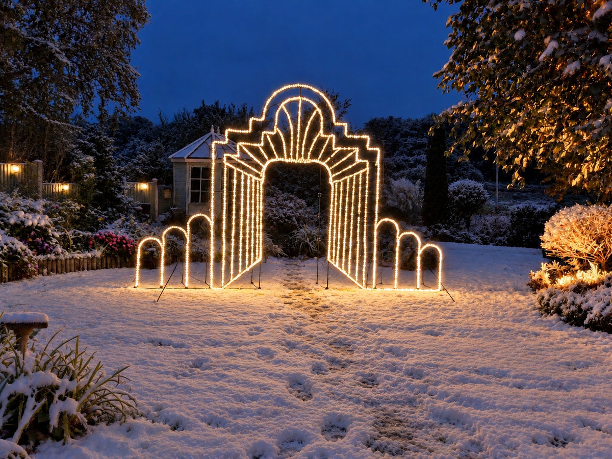 Art Deco Archway Illusion Framework Kit With Lights Warm White