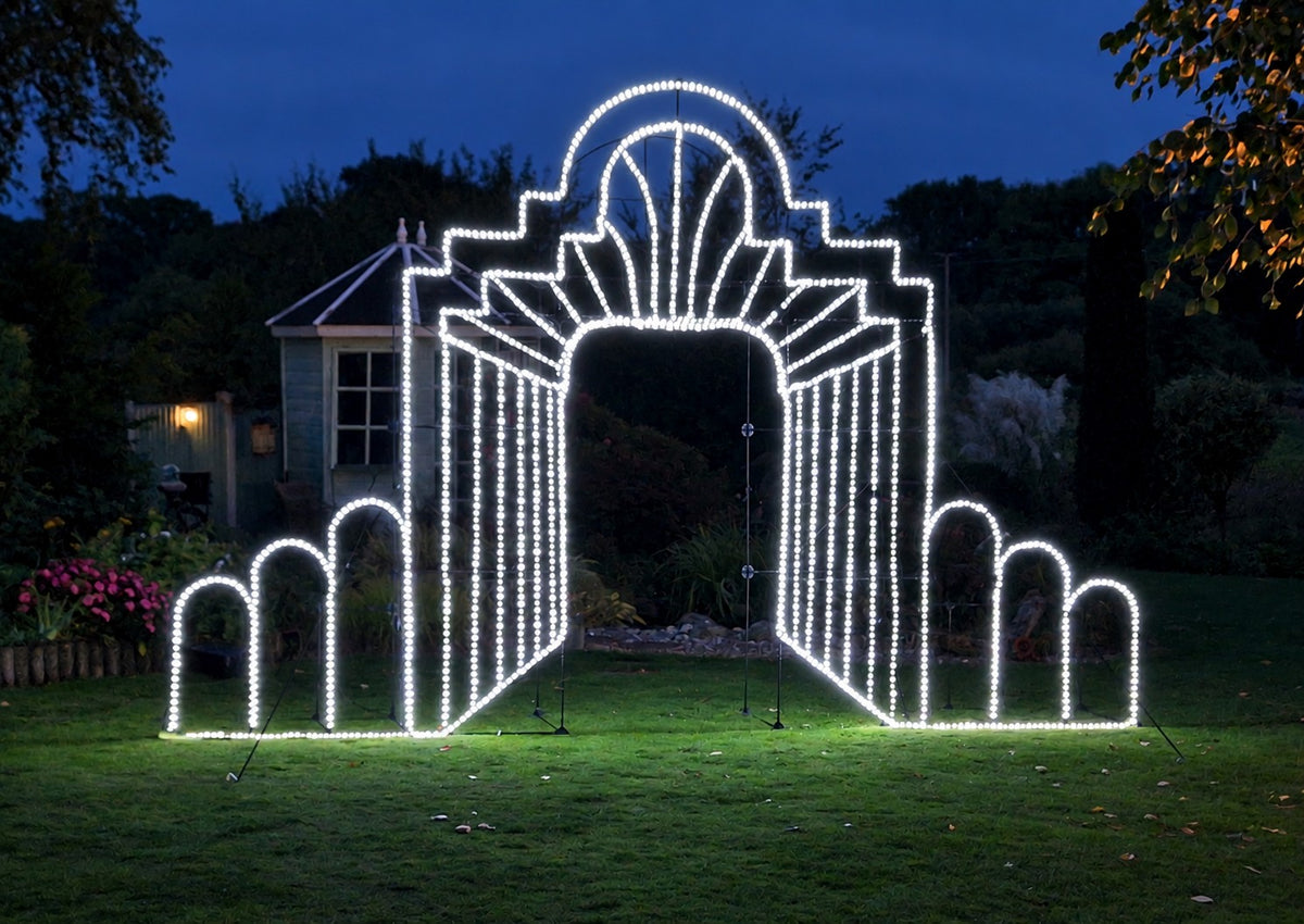 Art Deco Archway Illusion Framework Kit With Lights Cool White