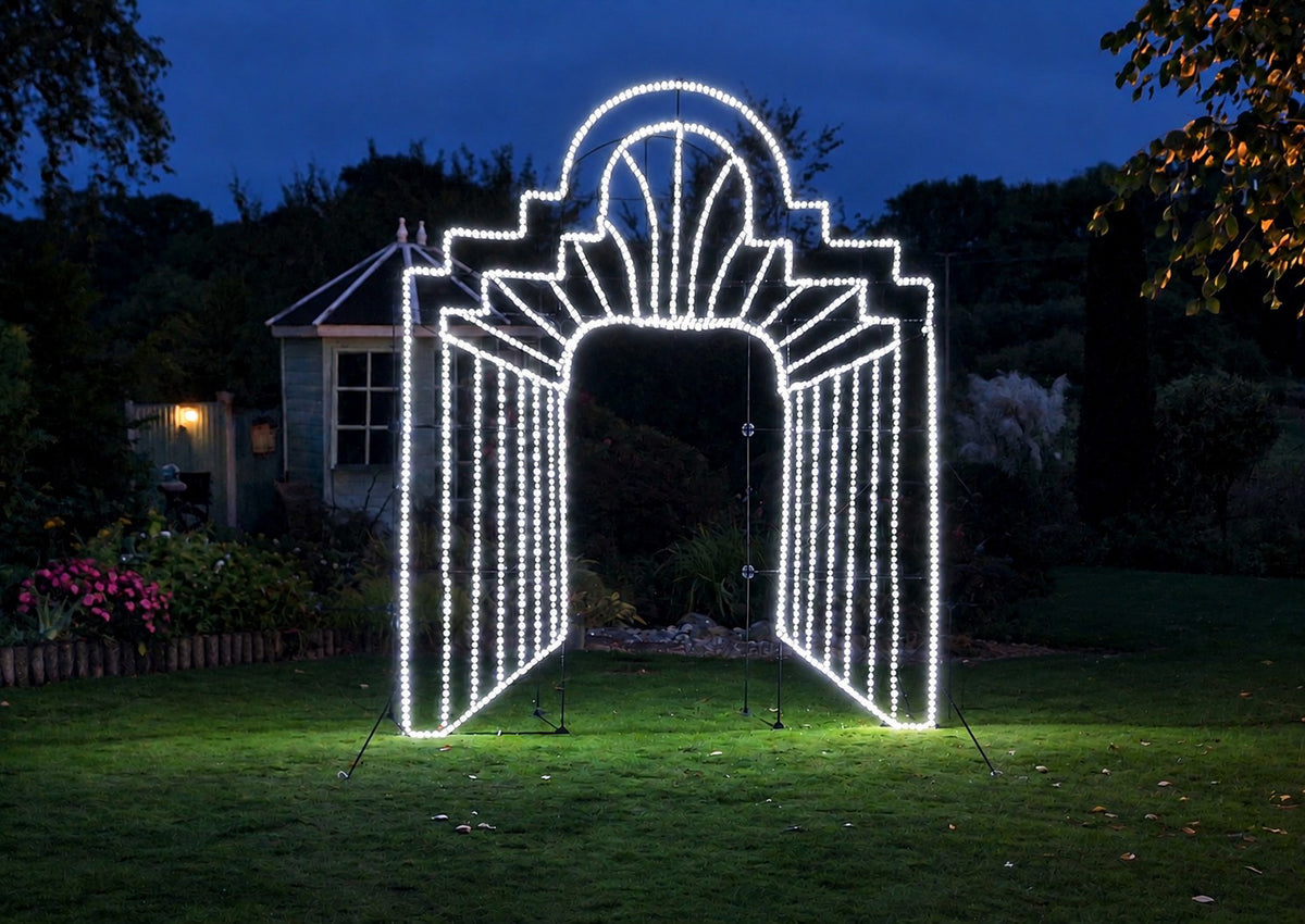 Art Deco Archway Illusion Framework Kit With Lights Cool White