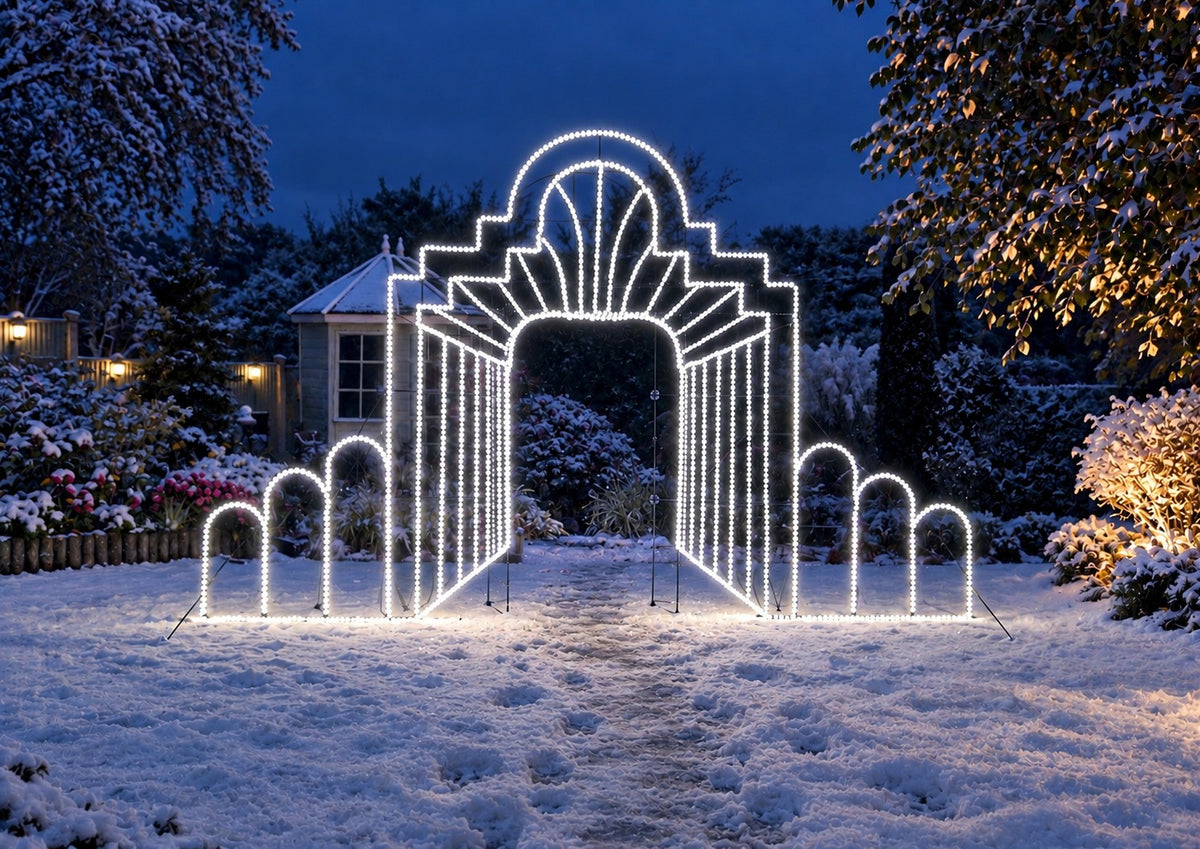 Art Deco Archway Illusion Framework Kit With Lights Cool White