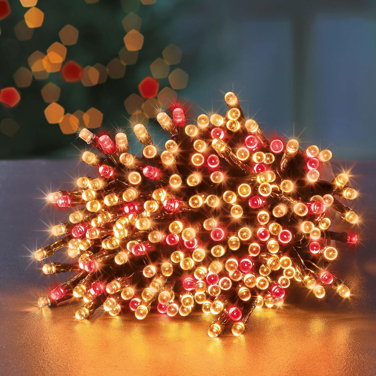 Red with Warm White Lights (Mix) 1000 Led 25 mtrs