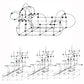 Deluxe Sleigh & 3 Pair Reindeer Framework Kit No Lights