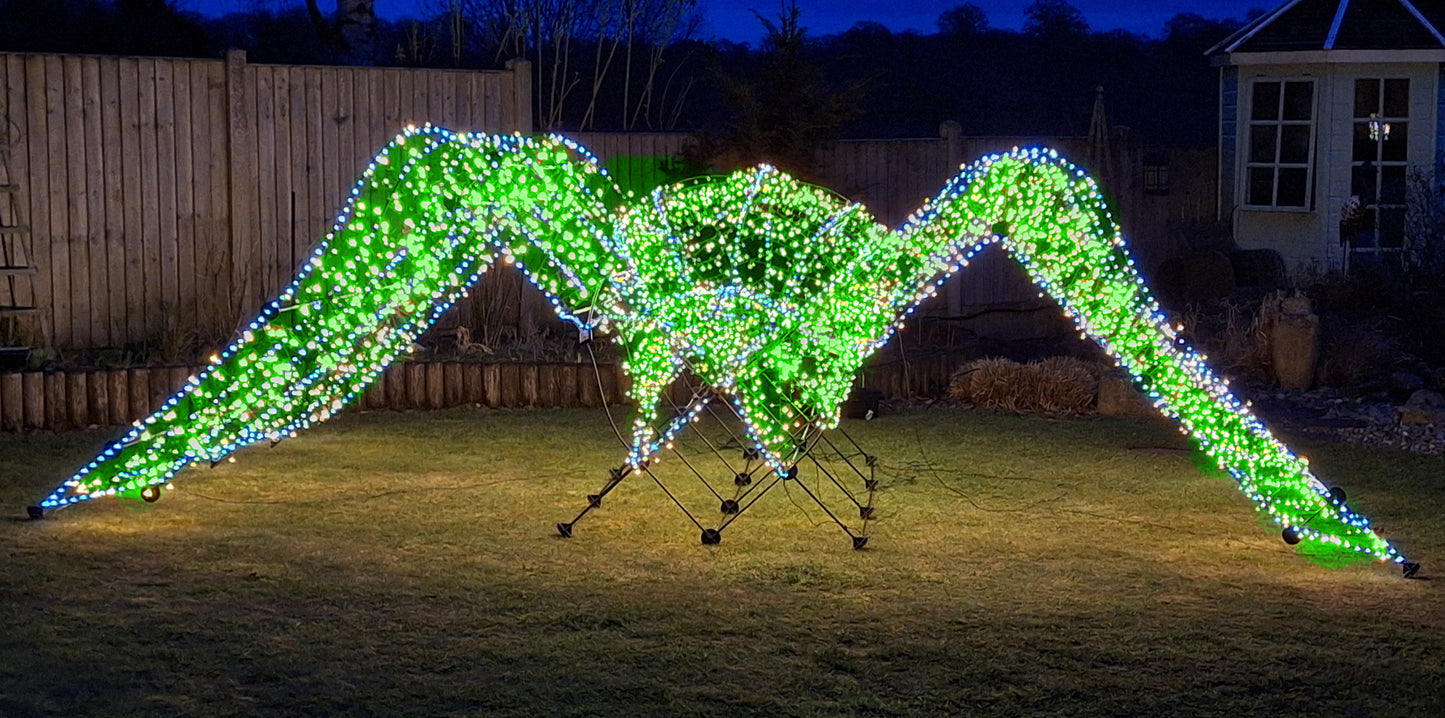 5mtr Spider Halloween Individual Kit With Lights GREEN