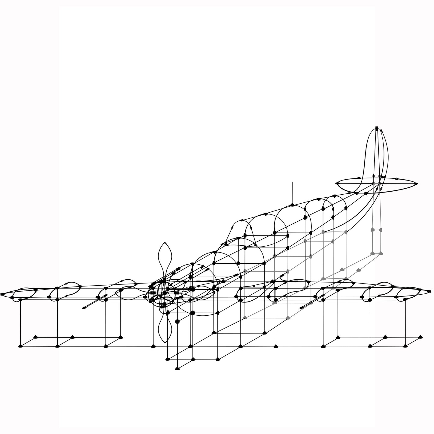Spitfire Aircraft Framework Kit No Lights