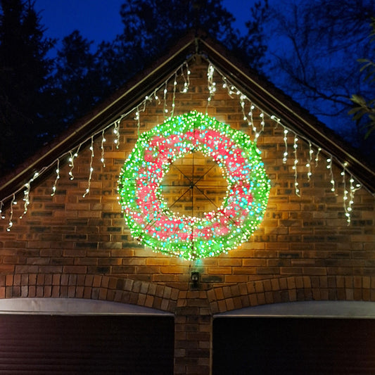 Wreath 140cm With Lights Red / Green