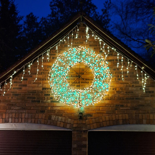 Wreath 140cm With Lights Warm White / Green